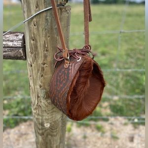 Brown Cowhide Crossbody